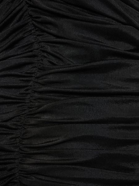 Μini φόρεμα από ζέρσεϋ ντραπέ Mugler μαύρο