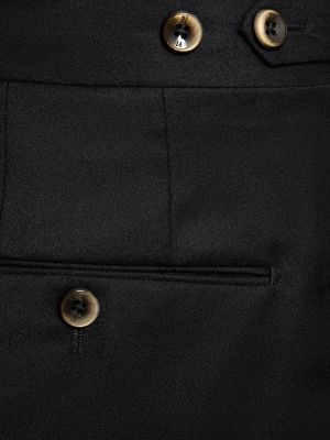 Flanelové plisované rovné kalhoty Pt Torino šedé