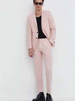 Шерстяной пиджак Hugo розовый