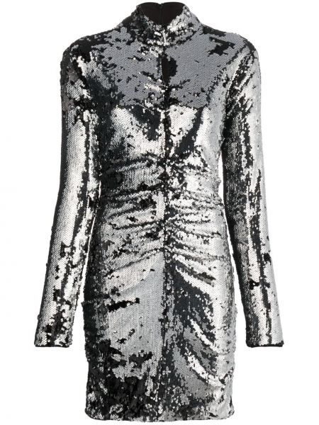 Mini obleka Isabel Marant srebrna
