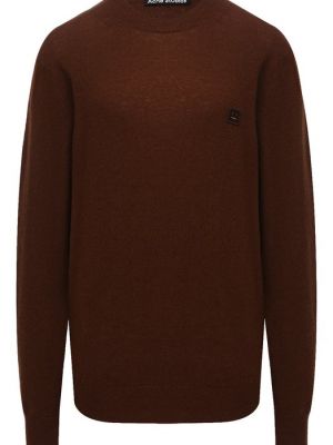 Шерстяной пуловер Acne Studios коричневый