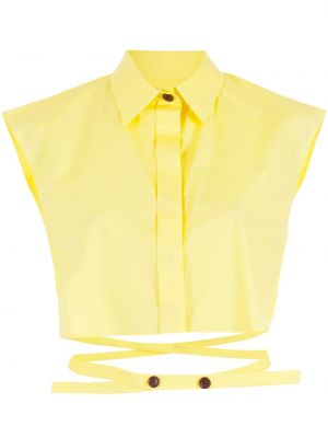 Памучна риза Gloria Coelho жълто