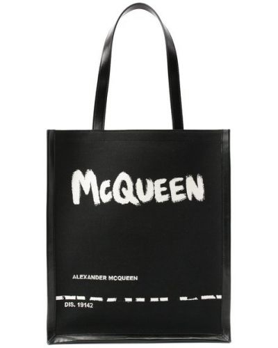 Комбинированная сумка шоппер Alexander Mcqueen
