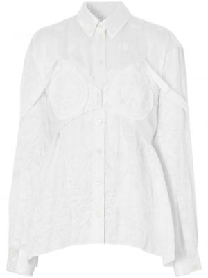 Πουά πουκάμισο με σχέδιο Burberry λευκό