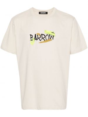 Koszulka bawełniana z nadrukiem Barrow beżowa