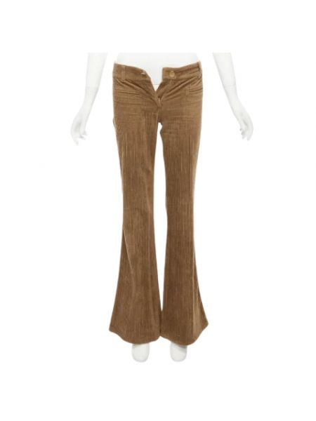 Spodnie 3/4 bawełniane Chloé Pre-owned brązowe
