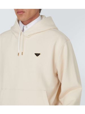 Jersey hoodie aus baumwoll Prada beige