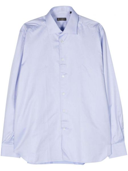 Βαμβακερό πουκάμισο με μοτίβο ψαροκόκαλο Corneliani