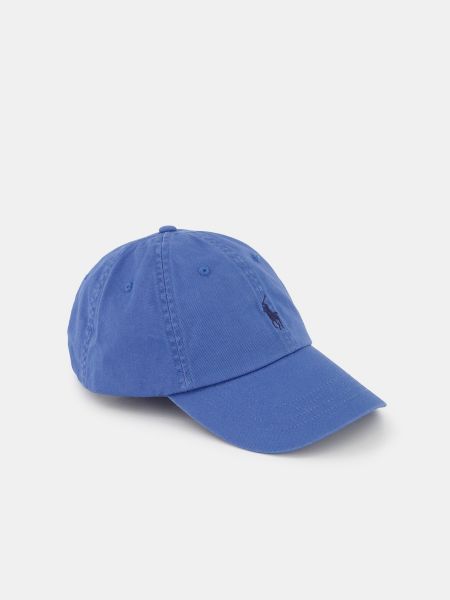 Gorra con bordado de algodón Polo Ralph Lauren azul