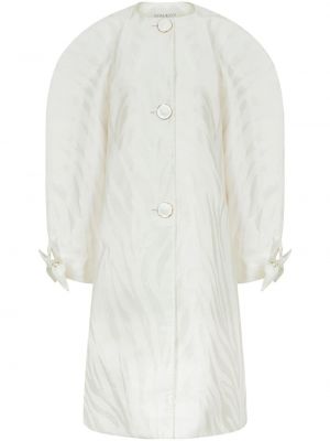 Palton din jacard Nina Ricci alb