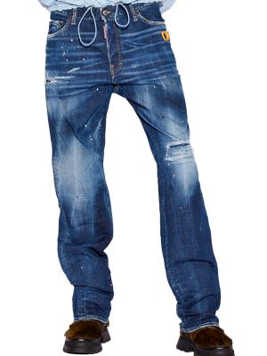 Прямые джинсы Dsquared2 синие
