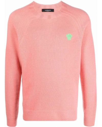 Brodert lang genser Versace rosa