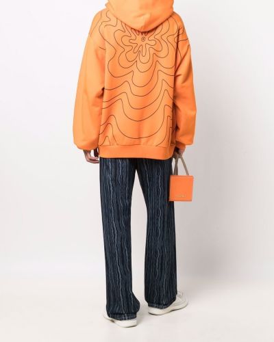 Geblümt hoodie mit print Marni orange