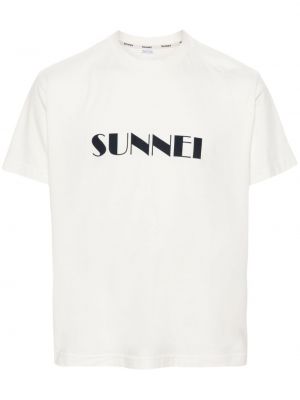 T-shirt di cotone con stampa Sunnei