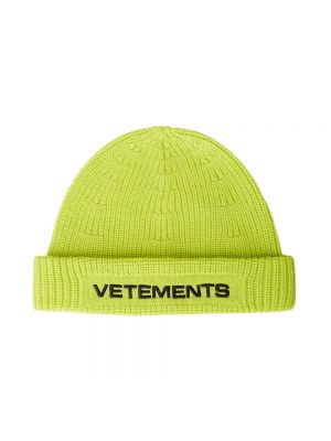 Żółta czapka wełniana Vetements