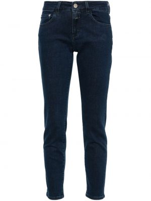 Skinny fit džínsy s vysokým pásom Closed modrá