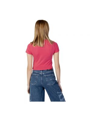 Camiseta de manga larga con estampado manga larga Tommy Jeans rosa