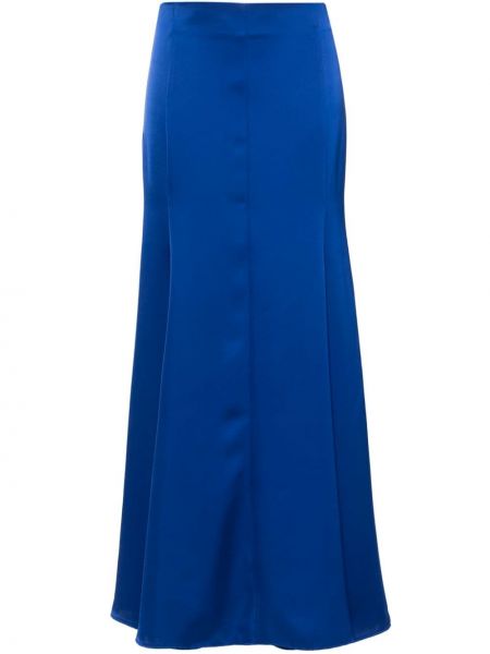 Saténová dlhá sukňa Philosophy Di Lorenzo Serafini modrá