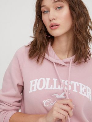 Hoodie s kapuljačom Hollister Co. ružičasta