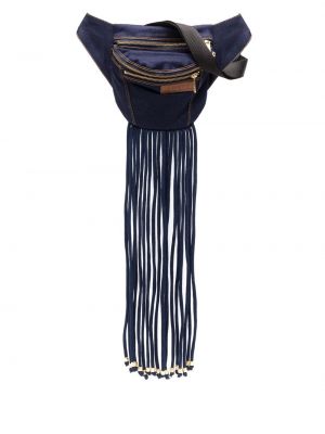 Bavlnený opasok so strapcami Amapô modrá