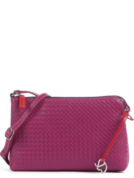 Кожаная сумка через плечо Mywalit фиолетовая