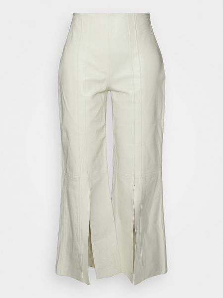 Spodnie skórzane By Malene Birger białe