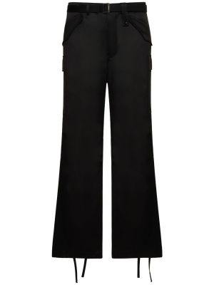 Pantalones cargo de algodón Sacai negro