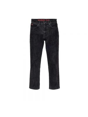 Straight jeans Hugo Boss schwarz