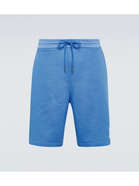 Pantaloncini di cotone in jersey Thom Browne blu