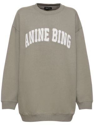 Sweatshirt aus baumwoll Anine Bing grau