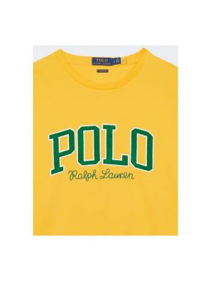 Koszulka bawełniana Ralph Lauren żółta