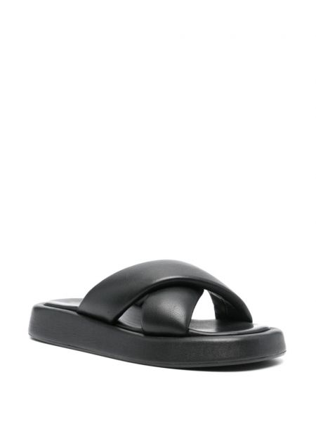 Leder sandale Vamsko schwarz