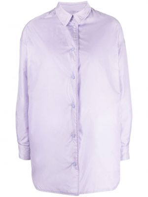 Pérová košeľa na gombíky Aspesi fialová