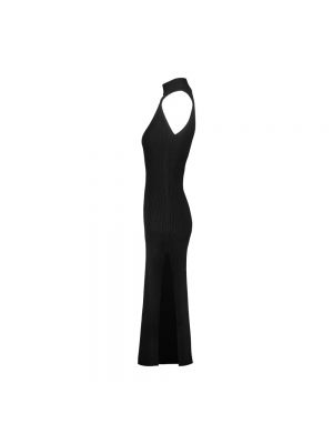 Sukienka midi z długim rękawem Courreges czarna