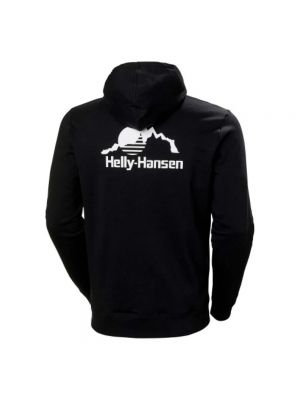 Sudadera con capucha de algodón Helly Hansen negro