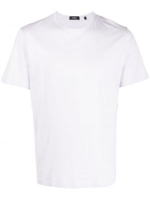 T-shirt en coton col rond Theory violet