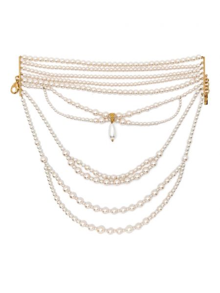 Ogrlica z perlami Moschino