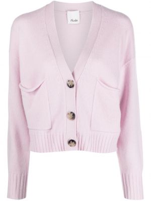 Daunen strickjacke mit geknöpfter mit v-ausschnitt Allude pink