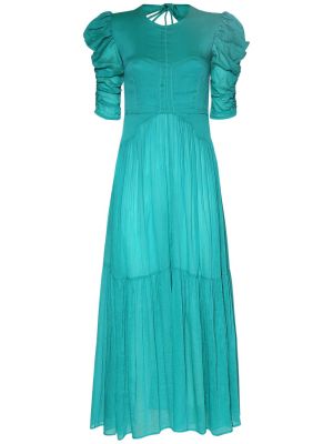 Bavlnené hodvábne dlouhé šaty Isabel Marant