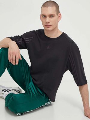 Bavlněné tričko Adidas Originals černé