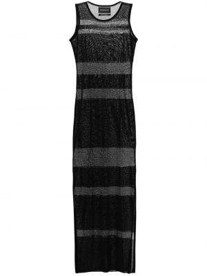 Átlátszó hosszú ruha Louisa Ballou fekete
