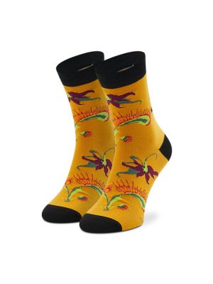 Čarape s printom s printom Vans žuta