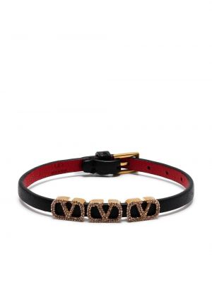 Bracelet à imprimé en cristal Valentino Garavani noir