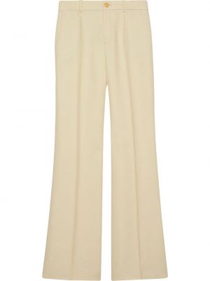 Pantalones de cintura alta Gucci blanco
