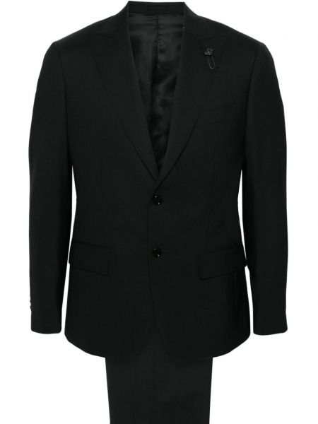 Gyapjú öltöny Lardini fekete