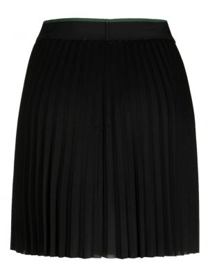 Plisované mini sukně s výšivkou Lacoste černé