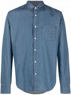Rifľová košeľa s vreckami Aspesi modrá