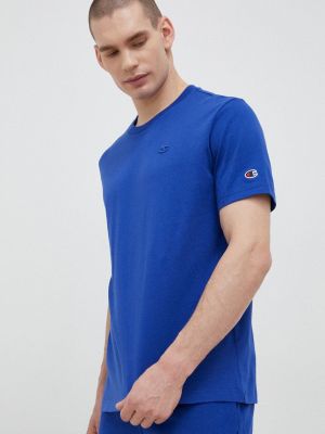 Памучна тениска с дълъг ръкав Champion синьо