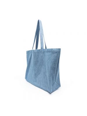 Bolso shopper de algodón con estampado A.p.c. azul
