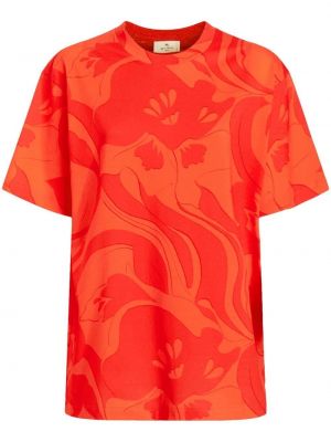 Tričko s potiskem Etro oranžové